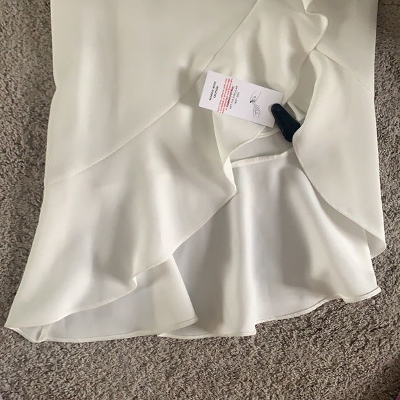Xscape White Ruffle Strapless Dress - NWT - Picture 6 of 7